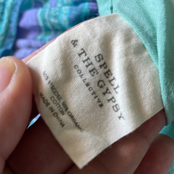 Spell and the gypsy collection buttercup ocean tiered ruffle mini skirt - Picture 14 of 17